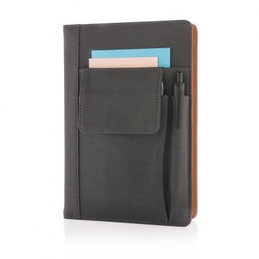 Logo trade promotional item photo of: Notebook with phone pocket