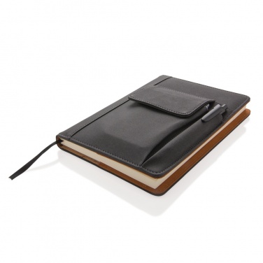 Logo trade promotional merchandise picture of: Notebook with phone pocket