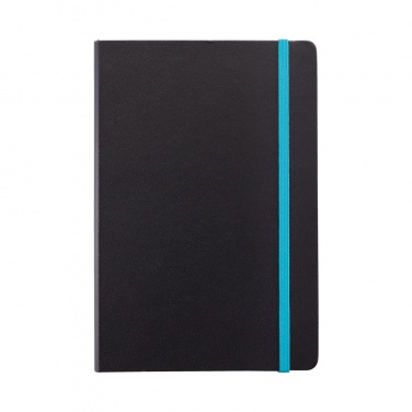 Logo trade promotional gifts picture of: Deluxe hardcover A5 notebook with coloured side