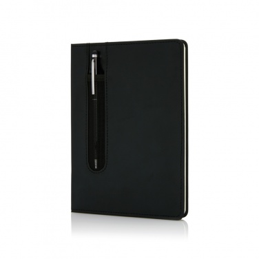 Logo trade business gift photo of: Standard hardcover PU A5 notebook with stylus pen