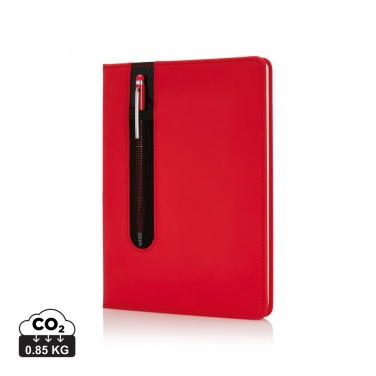 Logotrade promotional item image of: Standard hardcover PU A5 notebook with stylus pen