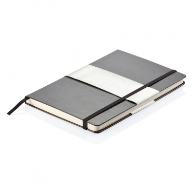 Logo trade promotional gifts picture of: Deluxe hardcover A5 notebook