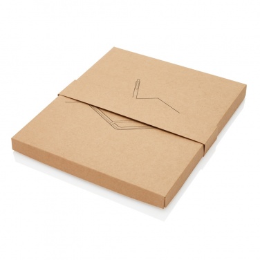 Logo trade business gift photo of: A5 notebook with bamboo pen including stylus