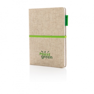 Logo trade corporate gifts image of: A5 jute notebook