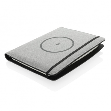 Logotrade corporate gift picture of: Air 5W wireless charging notebook with 5000mAh powerbank