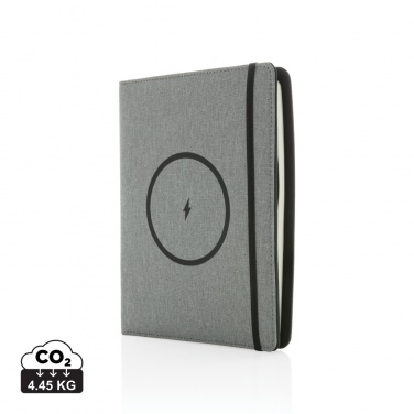 Logo trade promotional item photo of: Air 5W wireless charging notebook with 5000mAh powerbank