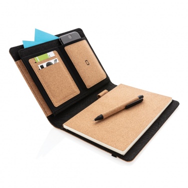 Logotrade promotional giveaway picture of: Deluxe cork portfolio A5 with pen