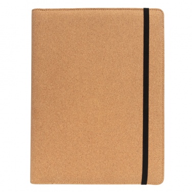 Logo trade promotional merchandise photo of: Deluxe cork portfolio A4 with pen