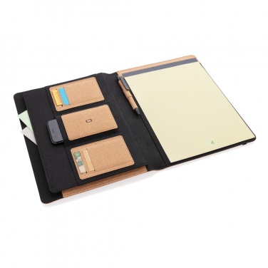 Logotrade business gift image of: Deluxe cork portfolio A4 with pen