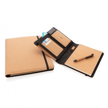 Logotrade business gift image of: Deluxe cork portfolio A4 with pen