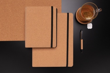 Logo trade promotional gift photo of: Deluxe cork portfolio A4 with pen