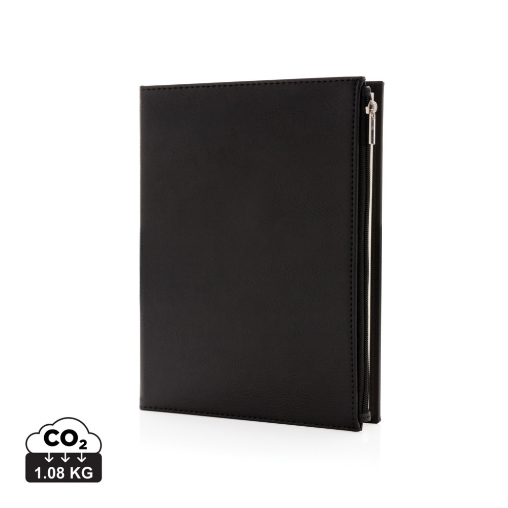 Logotrade advertising product image of: Swiss Peak A5 PU notebook with zipper pocket