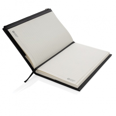 Logotrade promotional giveaway image of: Swiss Peak A5 PU notebook with zipper pocket