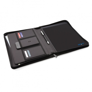 Logo trade promotional gifts image of: Impact AWARE™ RPET A4 portfolio with zipper