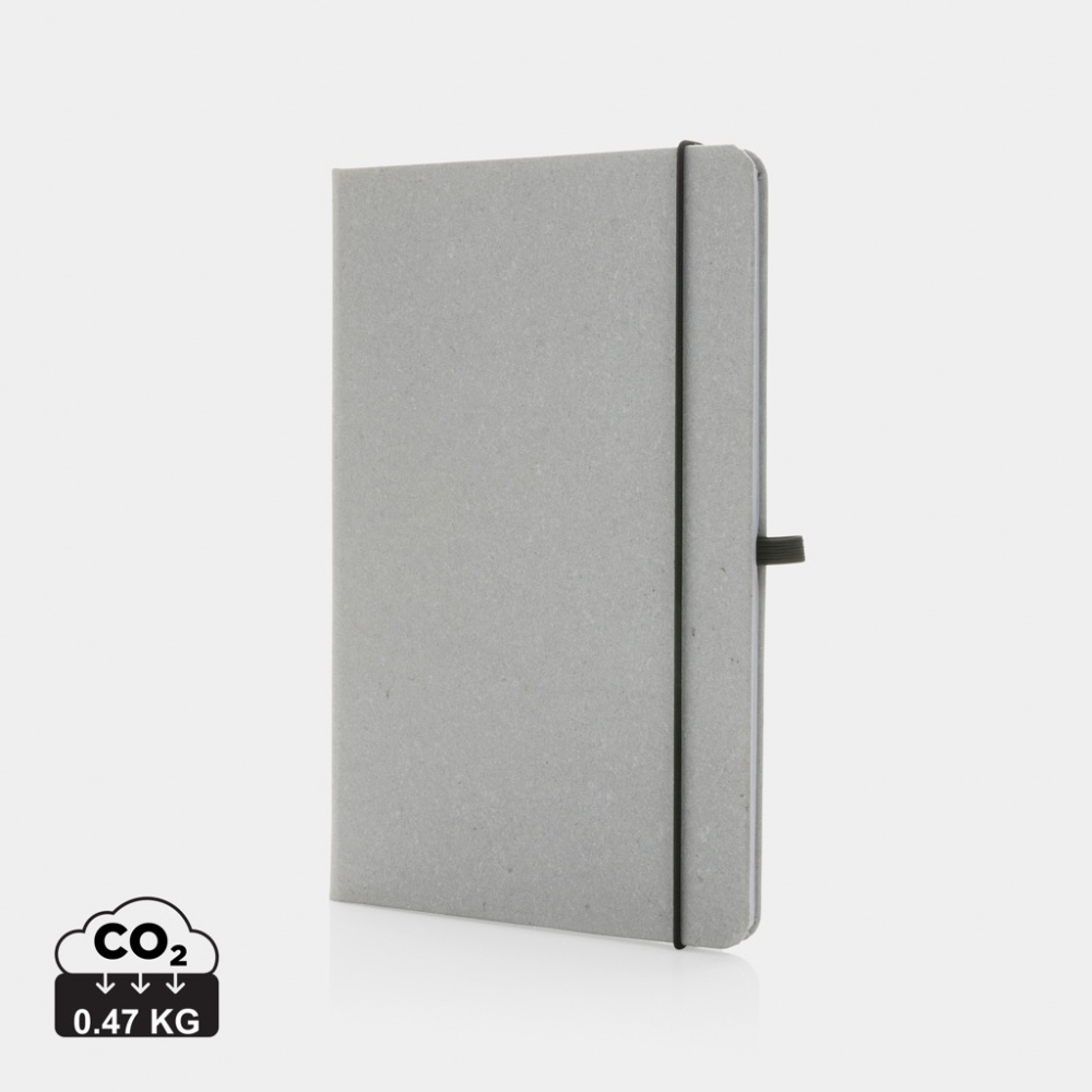 Logo trade promotional item photo of: Recycled leather hardcover notebook A5