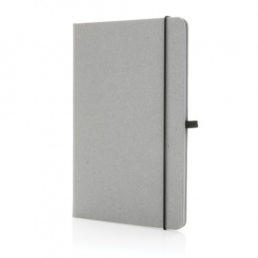 Logo trade promotional giveaways picture of: Recycled leather hardcover notebook A5