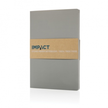 Logo trade promotional giveaways picture of: Impact softcover stone paper notebook A5