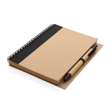 Logotrade promotional products photo of: Kraft spiral notebook with pen