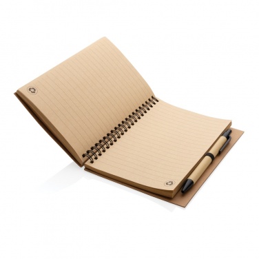 Logotrade advertising products photo of: Kraft spiral notebook with pen