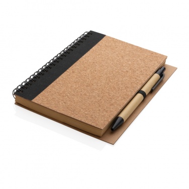 Logo trade promotional products picture of: Cork spiral notebook with pen