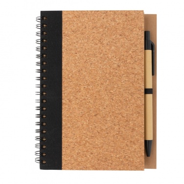 Logotrade promotional item image of: Cork spiral notebook with pen