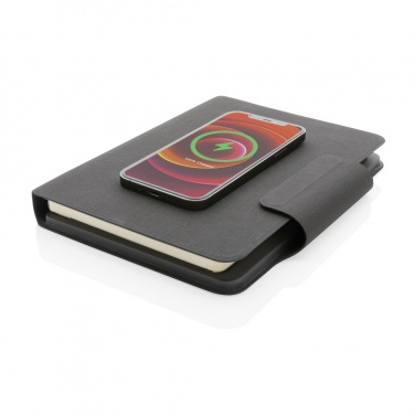 Logo trade corporate gift photo of: Artic Magnetic 10W wireless charging A5 notebook