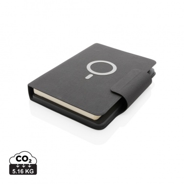 Logo trade promotional products image of: Artic Magnetic 10W wireless charging A5 notebook