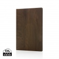 Kavana wood print A5 notebook, dark brown