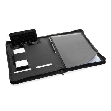 Logo trade promotional giveaways image of: Impact Aware™ deluxe 300D tech portfolio with zipper