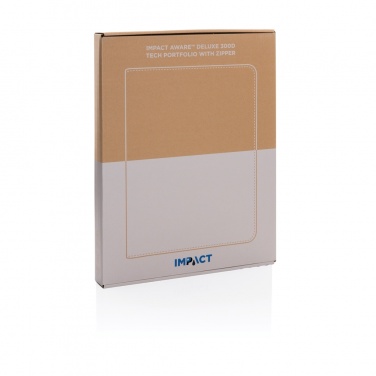 Logotrade promotional giveaway picture of: Impact Aware™ deluxe 300D tech portfolio with zipper