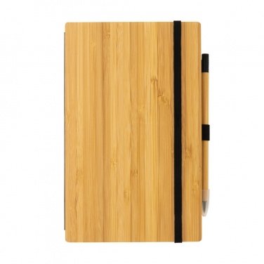 Logo trade promotional product photo of: Bamboo notebook and infinity pencil set