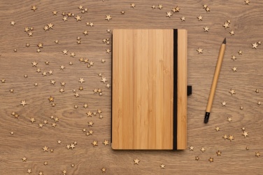 Logotrade promotional item picture of: Bamboo notebook and infinity pencil set