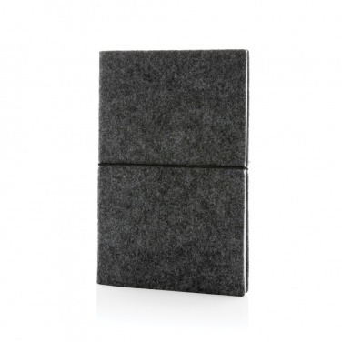 Logo trade corporate gifts picture of: GRS certified recycled felt A5 softcover notebook