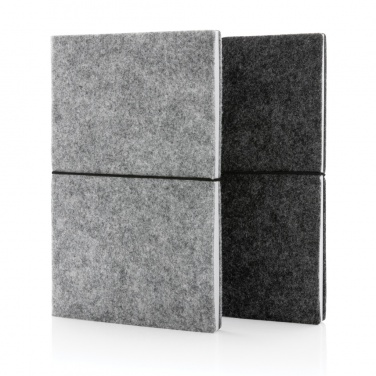 Logotrade promotional giveaway picture of: GRS certified recycled felt A5 softcover notebook