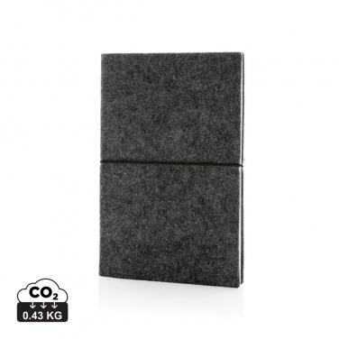 Logotrade promotional merchandise image of: GRS certified recycled felt A5 softcover notebook