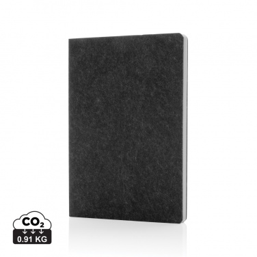 Logotrade corporate gift picture of: Phrase GRS certified recycled felt A5 notebook