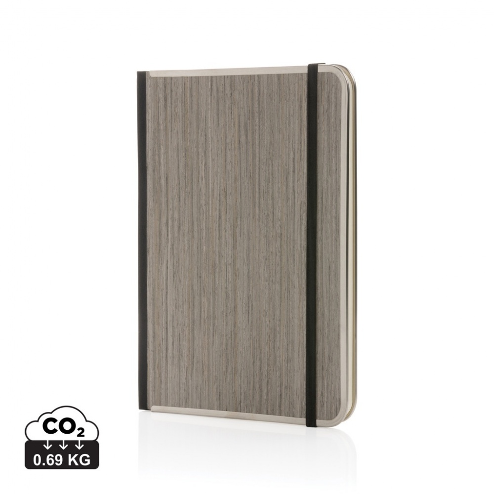 Logotrade business gift image of: Treeline A5 wooden cover deluxe notebook