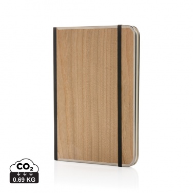 Logo trade promotional giveaway photo of: Treeline A5 wooden cover deluxe notebook