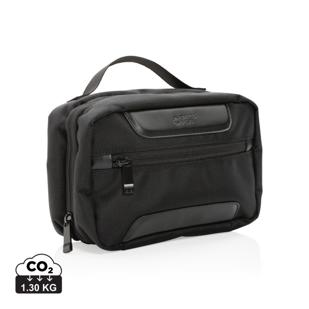 Logotrade promotional item picture of: Swiss Peak AWARE™ RPET Voyager toiletry bag