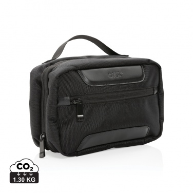 Logo trade corporate gifts image of: Swiss Peak AWARE™ RPET Voyager toiletry bag