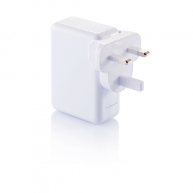 Logo trade promotional items picture of: Travel plug with 4 USB ports