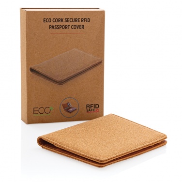 Logotrade promotional products photo of: Cork secure RFID passport cover