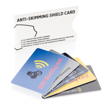 Logo trade promotional item photo of: Anti-skimming RFID shield card with active jamming chip