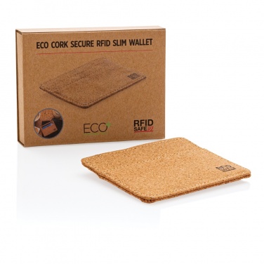 Logotrade promotional giveaway image of: Cork secure RFID slim wallet