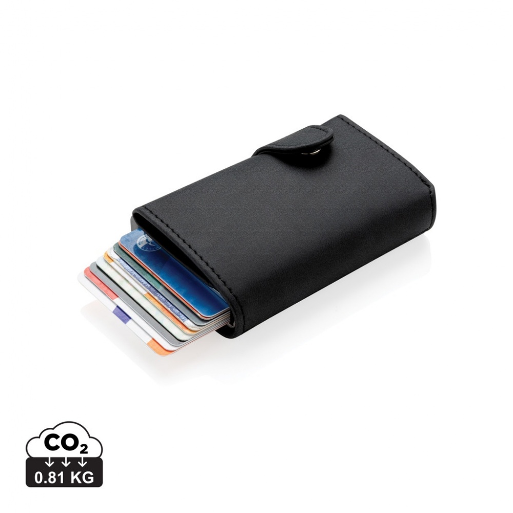 Logotrade promotional products photo of: Standard aluminium RFID cardholder with PU wallet