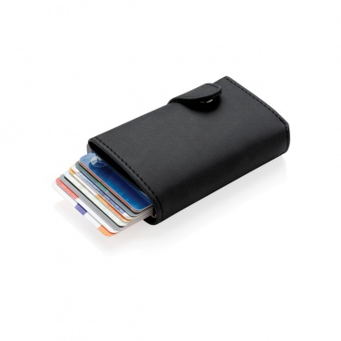 Logo trade promotional items picture of: Standard aluminium RFID cardholder with PU wallet