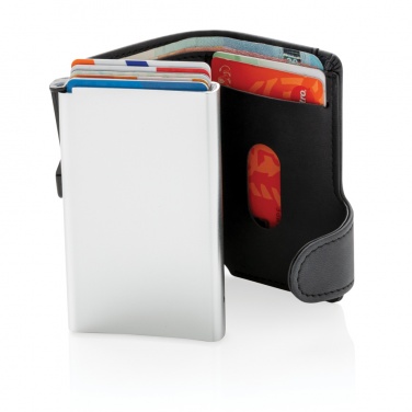 Logotrade corporate gift picture of: Standard aluminium RFID cardholder with PU wallet