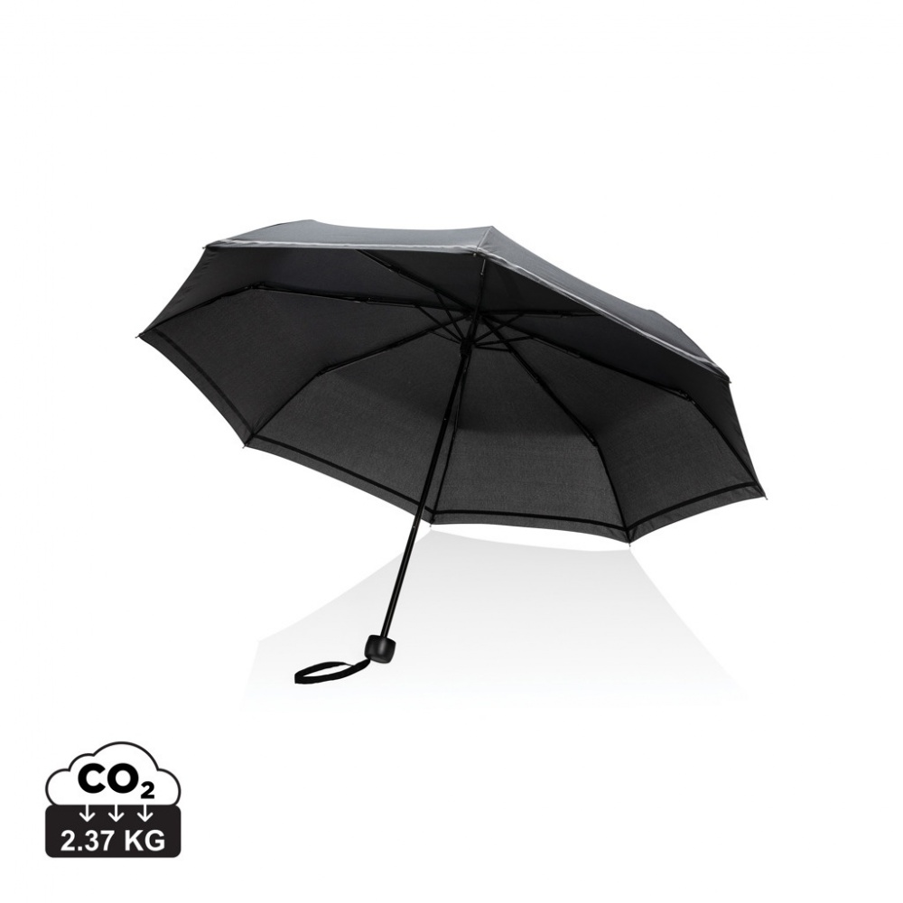 Logo trade promotional gifts image of: 20.5"Impact AWARE™ RPET 190T pongee mini reflective umbrella