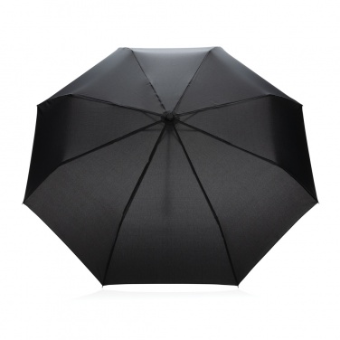 Logotrade corporate gift picture of: 20.5" Impact AWARE™ RPET 190T Pongee bamboo mini umbrella