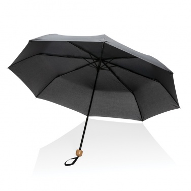 Logotrade promotional products photo of: 20.5" Impact AWARE™ RPET 190T Pongee bamboo mini umbrella